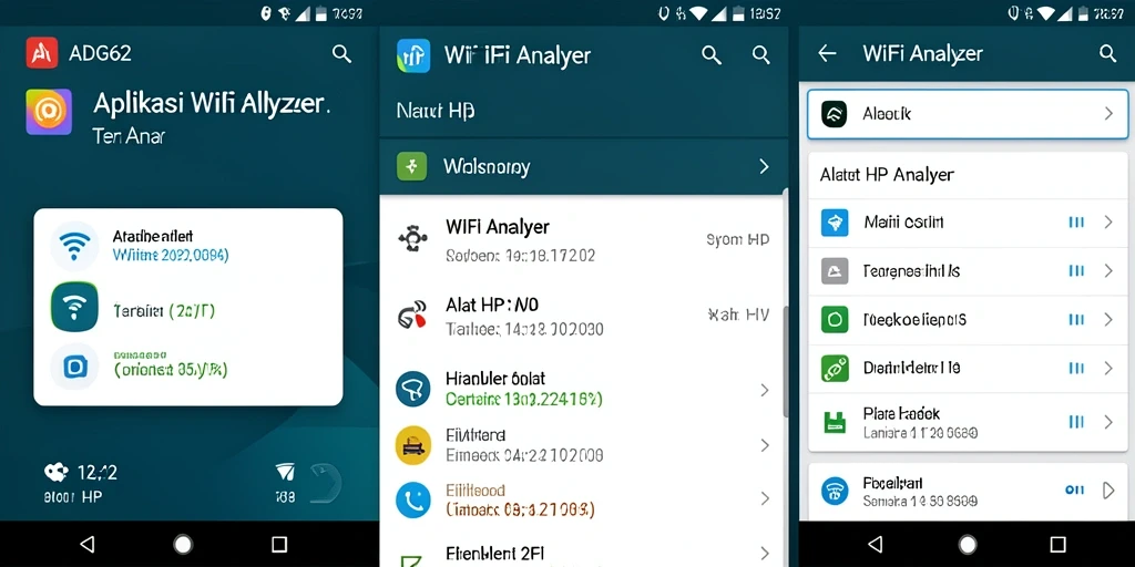 Tampilan antarmuka utama ADG62 menampilkan analisis jaringan WiFi yang intuitif.