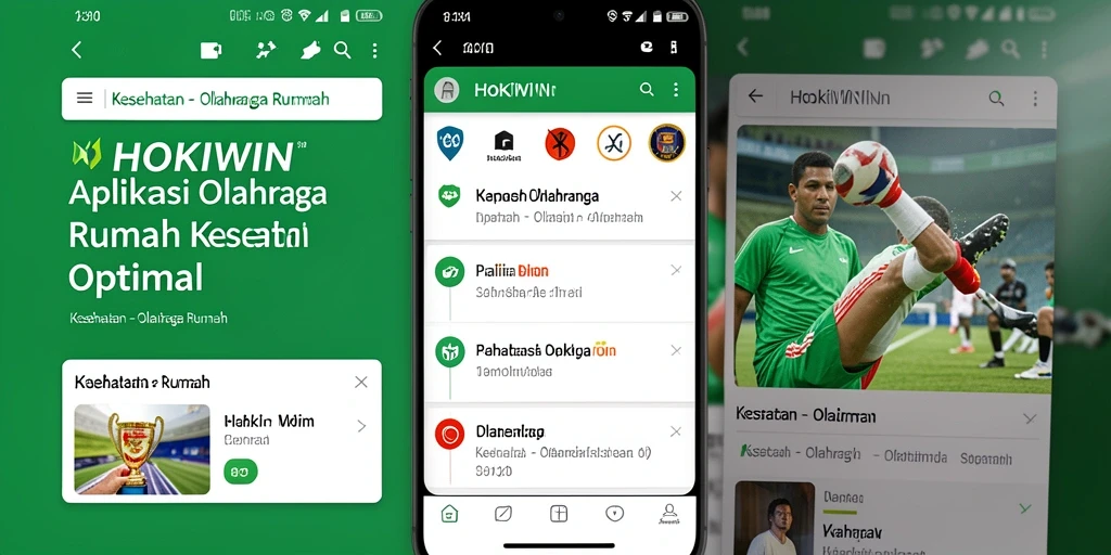 Tampilan antarmuka aplikasi HOKIWIN untuk olahraga rumah yang menarik.